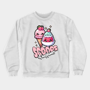 Ice Cream Scoops Of Happiness Kawaii Desserts Crewneck Sweatshirt